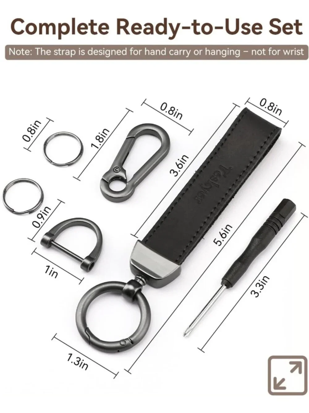 Stylish Leather Key Chain for Men | Durable Car Key Holder with Strap